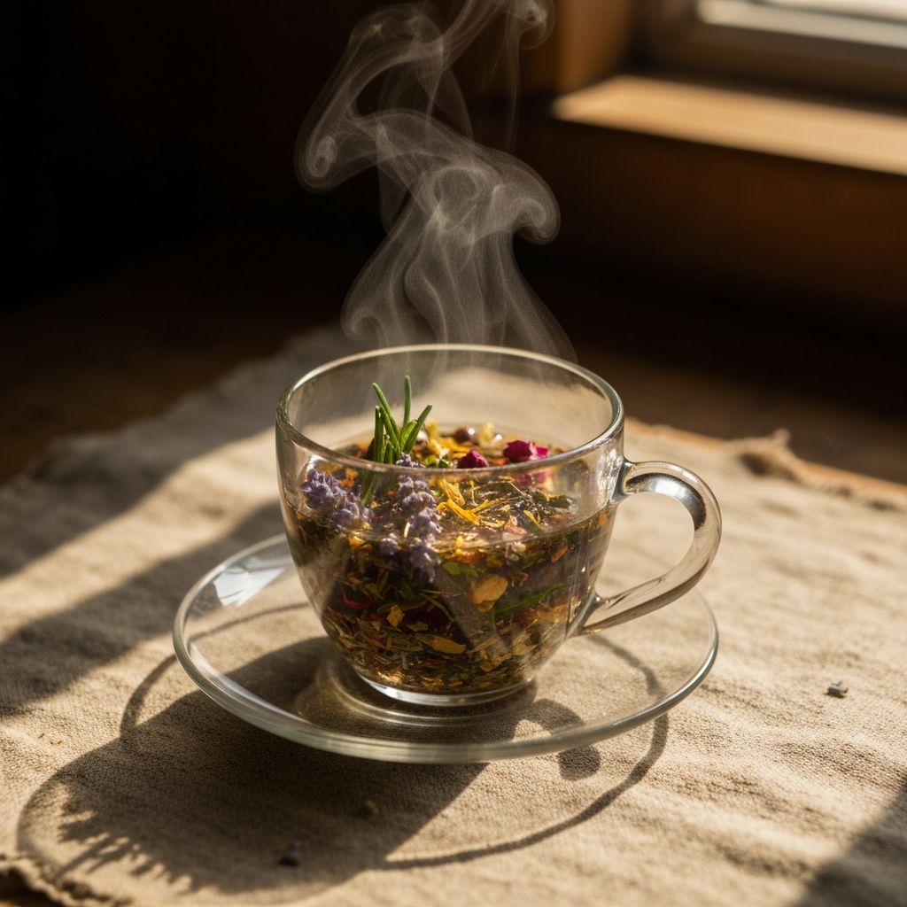 Herbal tea preparation with botanical ingredients